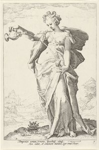 Matigheid (Temperantia) door Jacob Matham (attributed to)