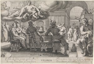 Avond (Vesper) door Jacob Matham