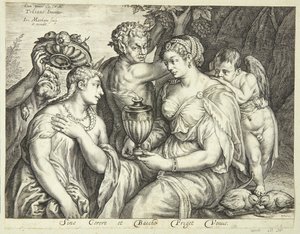 Ceres, Bacchus en Venus door Jacob Matham