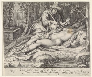 Cimone en Ifigenia door Jacob Matham