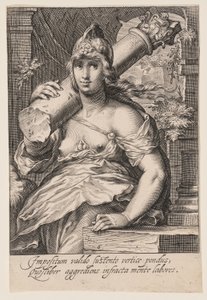 Standvastigheid, uit De zeven deugden door Jacob Matham