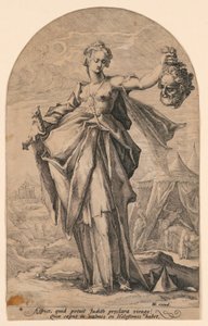Judith, uit de serie "Helden van het Oude Testament" door Jacob Matham