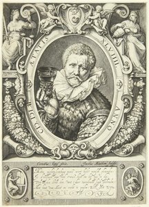 Portret van Vincent Jacobsz. Coster door Jacob Matham
