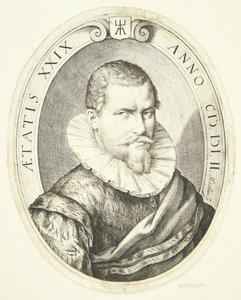 Portret van een 29-jarige man door Jacob Matham