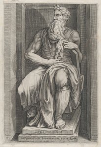 Speculum Romanae Magnificentiae: Mozes naar het beeldhouwwerk van Michelangelo, 16e eeuw