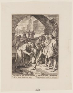 De terugkeer van de verloren zoon, uit De geschiedenis van de verloren zoon door Jacob Matham