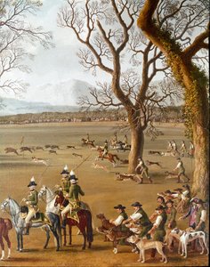 Ferdinand IV op wilde zwijnenjacht op het landgoed Cassano (detail)