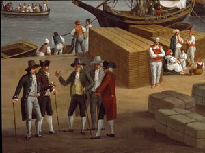 Uitzicht op de haven van Messina in Sicilië (detail). Schilderij door Jacob Philipp Hackert (1737-1807)