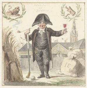 Graanhandelaar Johan Eymer voor de Korenbeurs van Amsterdam door Jacob Smies