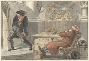 Spotprent op het Vrijwillig Offer voor het Vaderland door Jacob Smies