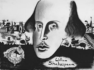 William Shakespeare (1564-1616) 1994 door Jacob Sutton