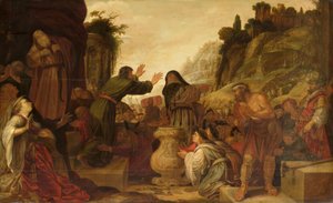 Heiligen Paulus en Barnabas aanbeden als goden door de mensen van Lystra (Handelingen 14:6-20)