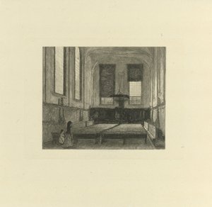 Interieur van de Doopsgezinde Kerk te Utrecht door Jacob Taanman