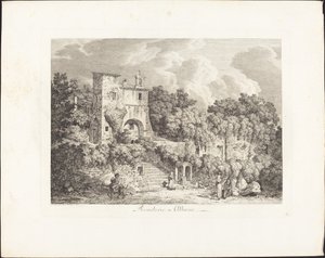 Hermitage in Albano door Jacob Wilhelm Mechau