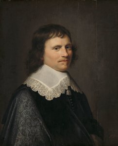 Portret van een man, vermoedelijk Salomon van Schoonhoven (1617-1653), luitenant van Putten door Jacob Willemsz. Delff (II)