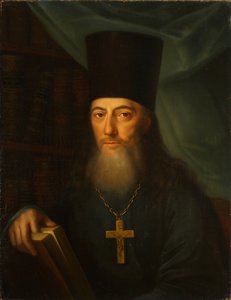 Portret van de schrijver Ioann Ioannovich Krasovsky 1746-1811, 1819