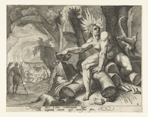 Het element vuur (De vier elementen) door Jacob de Gheyn (II) (attributed to)