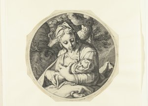 Maria met Christuskind door Jacob de Gheyn (II) (workshop of)