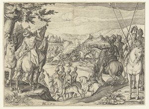 Ruitergevecht door Jacob de Gheyn (II) (workshop of)