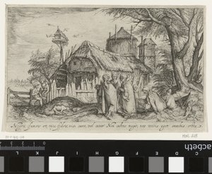 Landschap met Roma bij boerderij