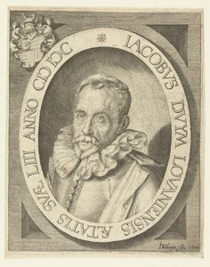 Portret van Jacobus Duym op 53-jarige leeftijd door Jacob de Gheyn (II)