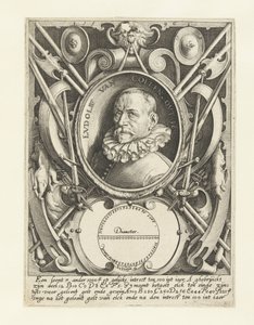 Portret van Ludolf van Ceulen op 56-jarige leeftijd door Jacob de Gheyn (II)