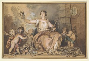 Allegorie van oorlog en vrede door Jacob de Wit