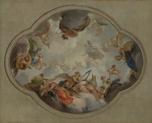 Allegorie van de kunsten, 1742 door Jacob de Wit