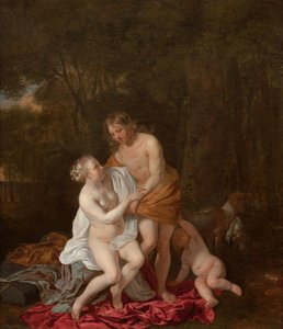 Venus en Adonis door Jacob or Jacques van Loo