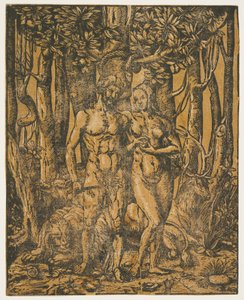 Adam en Eva door Jacob the Elder attr. to Lucius
