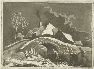 Winterlandschap door Jacob van Kouwenhoven