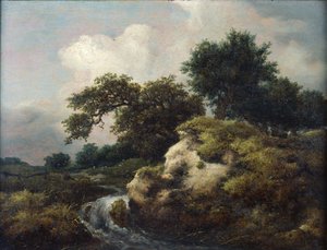 Landschap met Duin en Kleine Waterval door Jacob van Ruisdael