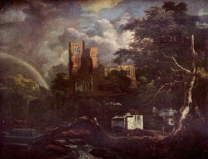 Spaans:  El cementerio judío De Joodse Begraafplaats door Jacob van Ruisdael