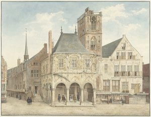 Het oude stadhuis te Amsterdam