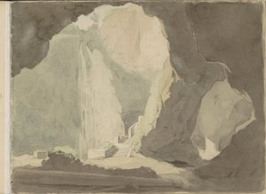 Waterval in Tivoli door Jacobus Everhardus Josephus van den Berg