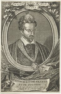 Portret van Hendrik III van Frankrijk, koning van Polen en groothertog van Litouwen door Jacobus Harrewijn