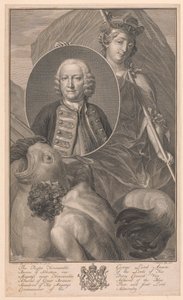 George Lord Anson door Jacobus Houbraken