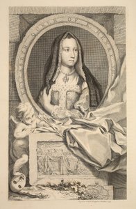 Portret van Elizabeth, Koningin van Hendrik VII, illustratie uit 