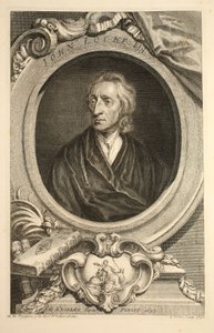 Portret van John Locke, illustratie uit 