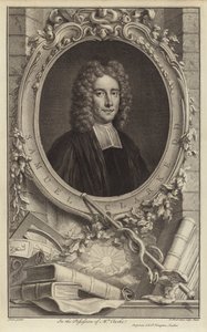 Samuel Clarke, Engelse filosoof en geestelijke (gravure)