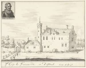 Het kasteel Groenevelt in Delfland door Jacobus Stellingwerff