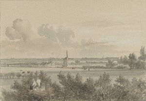 Landschap bij Maarssen door Jacobus Theodorus Abels