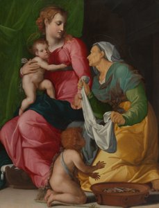 Madonna en kind met de heiligen Elizabeth en Johannes de Doper