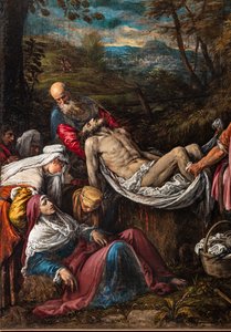 Begrafenis van het lichaam van Christus, detail