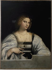 Portret van een dame, Allegorie van Maagdelijkheid
