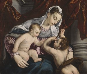 Maagd en kind met de jonge Sint Jan de Doper, 1560/65