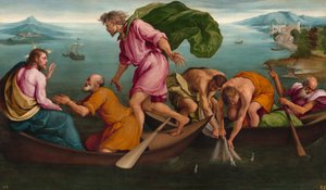 De Wonderbaarlijke Visvangst door Jacopo Bassano il vecchio