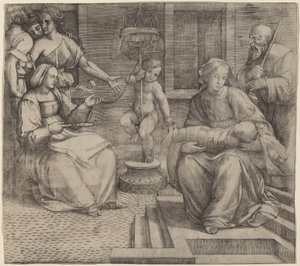 Heilige Familie met Sint-Elizabeth en de jonge Sint-Jan de Doper