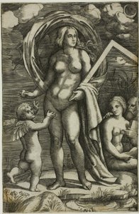 Venus en Cupido door Jacopo Francia
