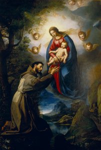 Verschijning van de Maagd aan St. Franciscus door Jacopo Ligozzi